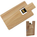 Environmental Swivel USB Wood Card USB Flash Drive